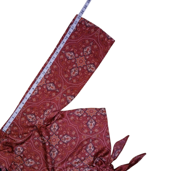 Rachel Zoe Red Bell Sleeve Tie Front Crop Top NWT - Picture 7 of 8